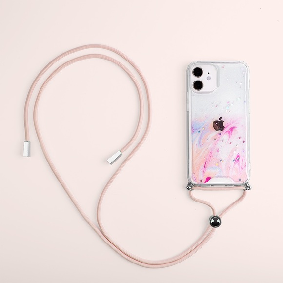 Pink Swirl Glitter Case for iPhone 12 Mini - Picture 6 of 6